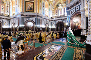 الاستقبال بمناسبة الذكرى الحادية عشرة لتتويج قداسة البطريرك كيريل في كاتدرائية المسيح المخلص